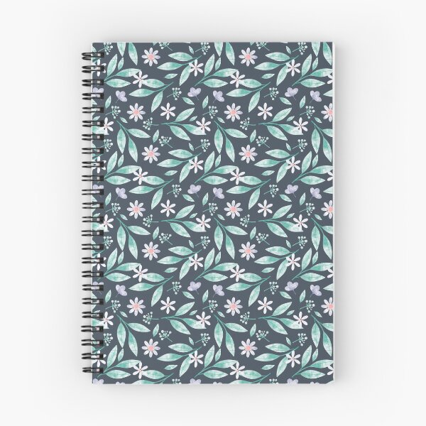 Item preview, Copy of DenseشDense Navy Ditsy Floral Pattern with Mint Leaves and Blush Pink Flowers Navy Ditsy Floral Pattern with Golden Leaves and White Flowers designed and sold by 555Design.