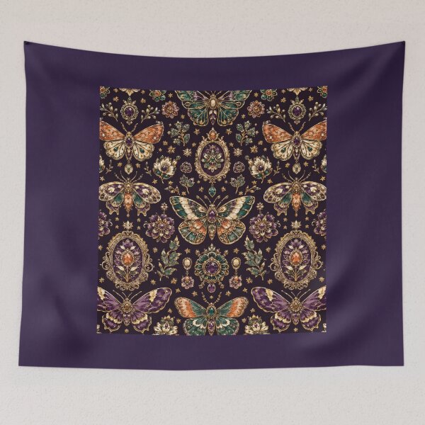 Item preview, Butterfly Jewelry Pattern – Gilded Moth Repeat Design designed and sold by suechtmpoa.