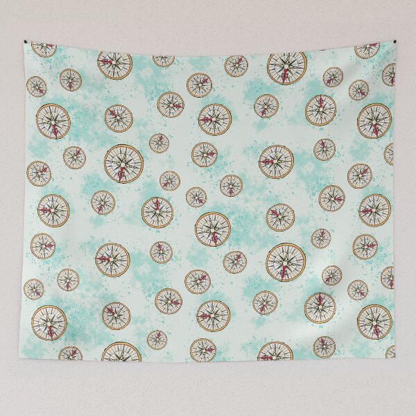 Item preview, The Captain's Compass (Teal Version) designed and sold by JanGrackle.
