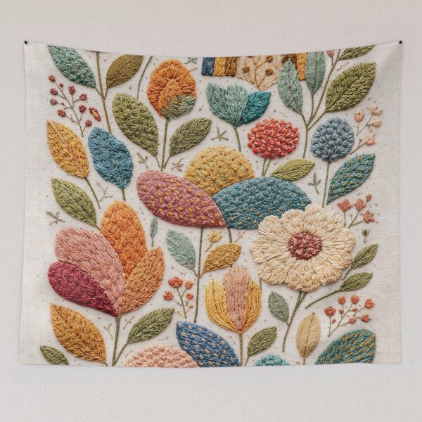 Item preview, Floral Needlepoint C1 designed and sold by CrumbBumStudio.