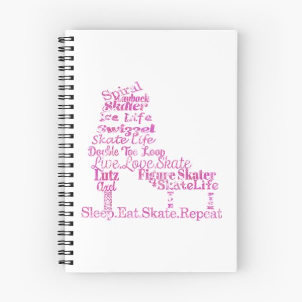 Item preview, Figure Skate- Skate Terms in Pink Fluid Paint Pour Design designed and sold by PD-Skating.
