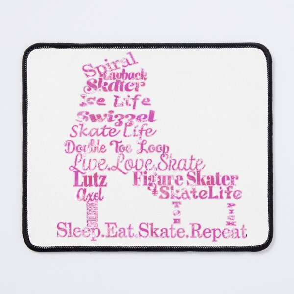 Item preview, Figure Skate- Skate Terms in Pink Fluid Paint Pour Design designed and sold by PD-Skating.