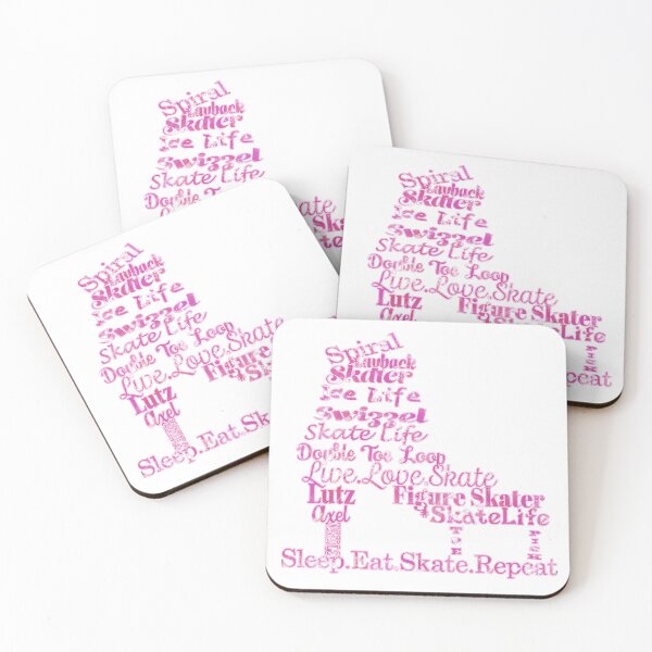 Item preview, Figure Skate- Skate Terms in Pink Fluid Paint Pour Design designed and sold by Purposely Designed.