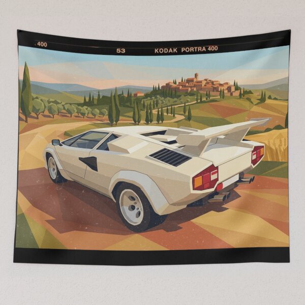 Item preview, Lamborghini Countach Geometric Pattern Scene designed and sold by Dimensionality.
