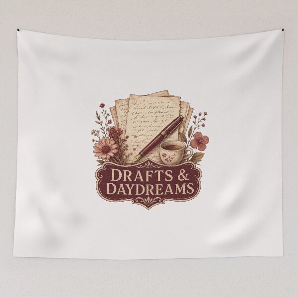 Item preview, Drafts and Daydreams – Vintage Writer Journal Design designed and sold by suechtmpoa.