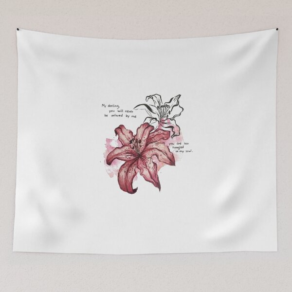 Item preview, Pink Lily Gothic Floral Quote Aesthetic Graphic T-Shirt designed and sold by lolayart.