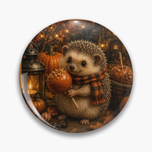 Item preview, A Hedgehog with a Caramel Apple designed and sold by Novel Works Studio.