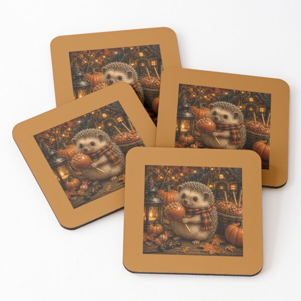 Item preview, A Hedgehog with a Caramel Apple designed and sold by Novel Works Studio.