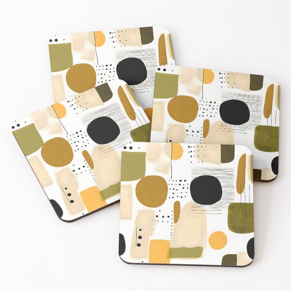 Item preview, Mid-Century Modern Abstract Designs In Earthtones And Green designed and sold by DEC02.
