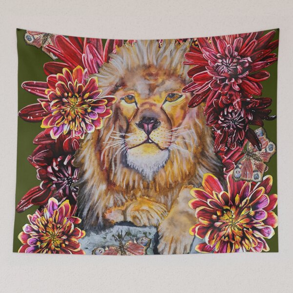 Item preview, Lion, Butterfly, Chrysanthemums Color 10 designed and sold by nastiaart.