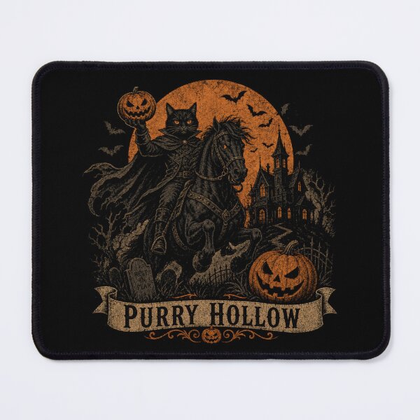 Item preview, Black Cat Headless Horseman - Purry Hollow designed and sold by Nacho Average Designs.