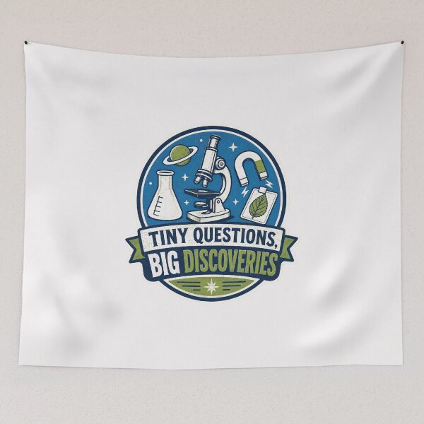 Item preview, Tiny Questions Big Discoveries – Science Explorer Badge designed and sold by suechtmpoa.