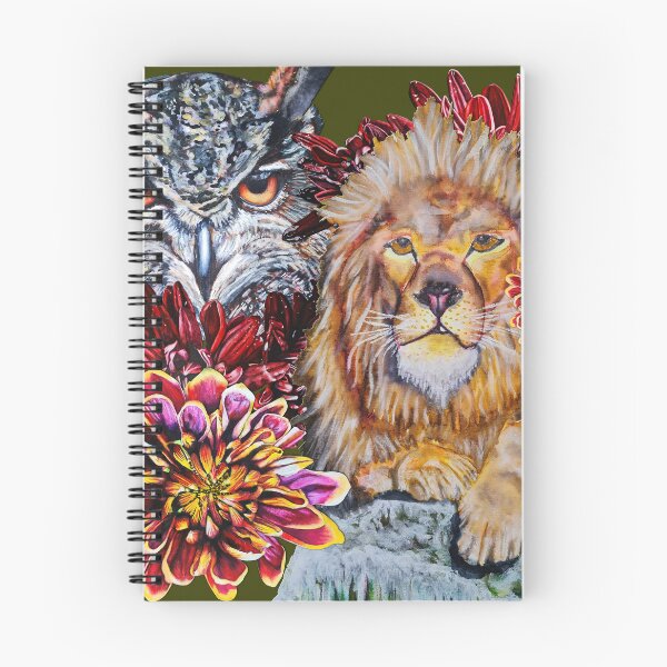 Item preview, Lion, Owl, Chrysanthemums Color 10 designed and sold by nastiaart.