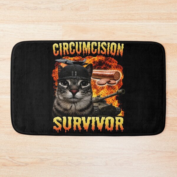 Item preview, Circumcision Survivor - Funny Cat - Funny Inappropriate designed and sold by Neotakuz.