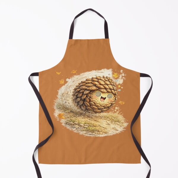 Item preview, Kawaii Pinecone Illustration – Cute Rolling Autumn Pinecone Kinetic Art designed and sold by MagicMakerPh.