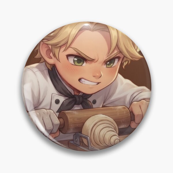 Item preview, Small pastry container with a croissant-making design designed and sold by Azurart2.