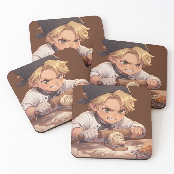Item preview, Small pastry container with a croissant-making design designed and sold by Azurart2.