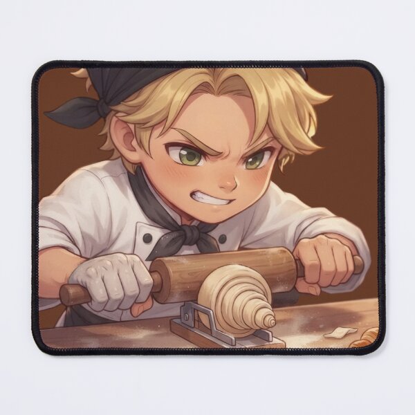 Item preview, Small pastry container with a croissant-making design designed and sold by Azurart2.