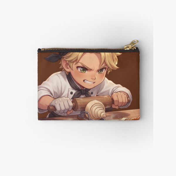 Item preview, Small pastry container with a croissant-making design designed and sold by Azurart2.