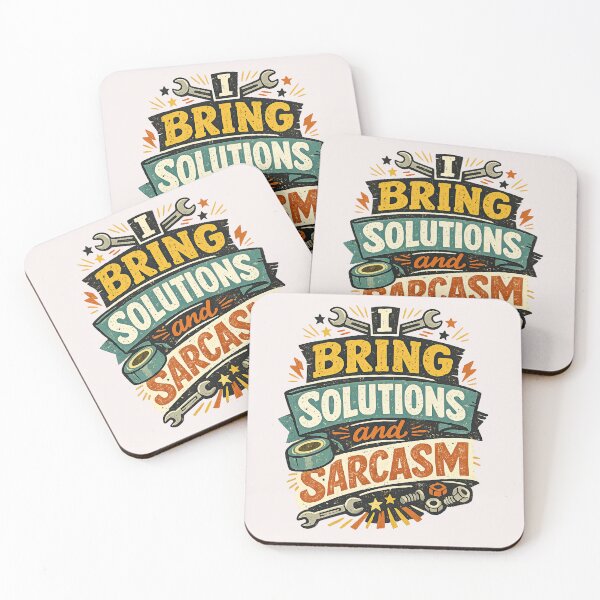 Item preview, I Bring Solutions and Sarcasm Funny Mechanic Handyman Quote designed and sold by inkoutninja.