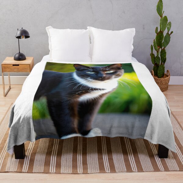Item preview, Animals - Tuxedo Cat with Blue-Green Eyes, Cinematic Animal Portrait designed and sold by World-Pets.