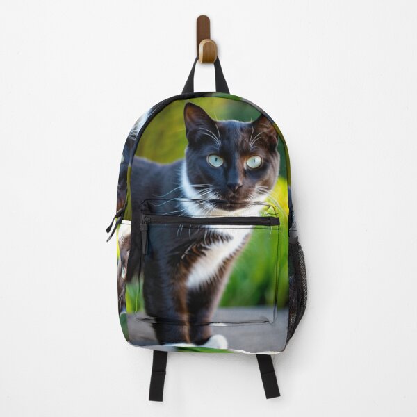 Item preview, Animals - Tuxedo Cat with Blue-Green Eyes, Cinematic Animal Portrait designed and sold by World-Pets.