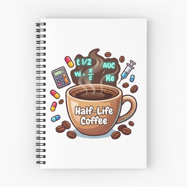 Artikelvorschau, Halbwertszeit-Kaffee | Lustiges Pharmakokinetik-Apothekendesign entworfen und verkauft von ElShubrawy.