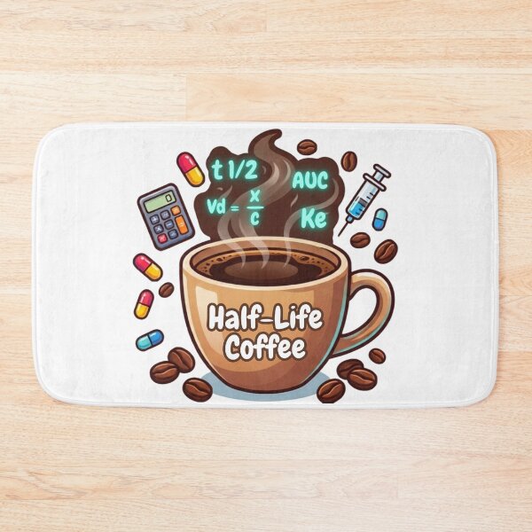 Item preview, Half-Life Coffee | Funny Pharmacokinetics Pharmacy Design designed and sold by ElShubrawy.