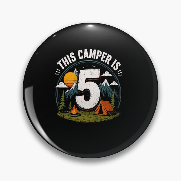 Item preview, This Camper Is 5 Fifth Birthday Camping Adventure Party Design designed and sold by msaloyach.