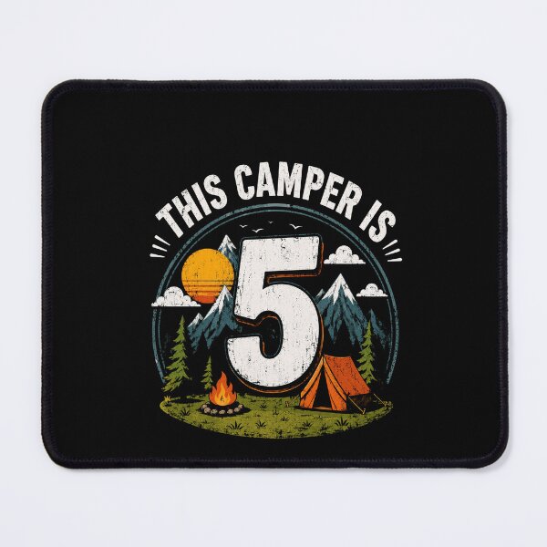 Item preview, This Camper Is 5 Fifth Birthday Camping Adventure Party Design designed and sold by msaloyach.