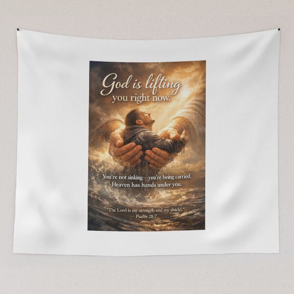 Item preview, God Is Lifting You Right Now — Psalm 28:7 | Faith Wave Ministries designed and sold by MastersDesignNk.