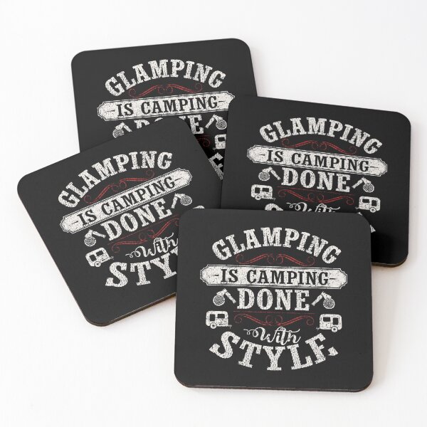 Item preview, Glamping Is Camping Done With Style Funny Glamper Outdoor Adventure Design designed and sold by msaloyach.