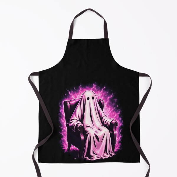 Item preview, Pink Ghost Sitting In Armchair Spooky Lightning designed and sold by elderberry.
