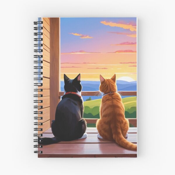 Item preview, Animals - Two Contemplative Felines, Cozy Atmosphere designed and sold by World-Pets.
