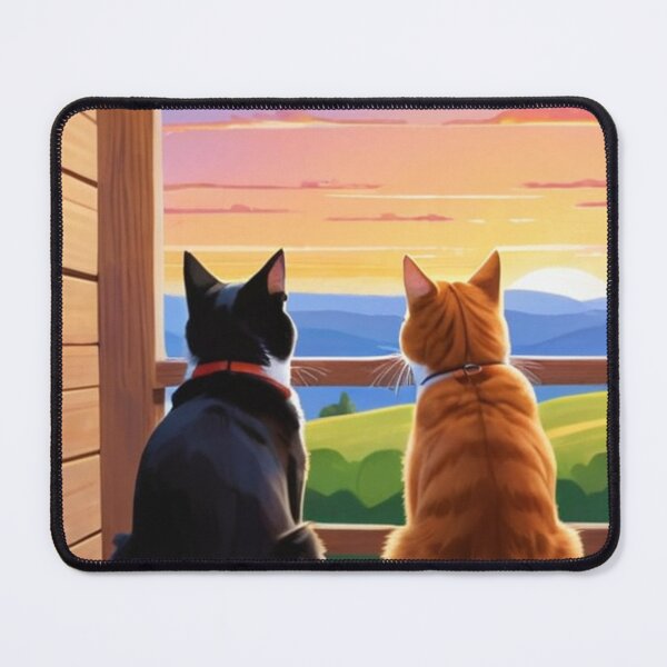 Item preview, Animals - Two Contemplative Felines, Cozy Atmosphere designed and sold by World-Pets.