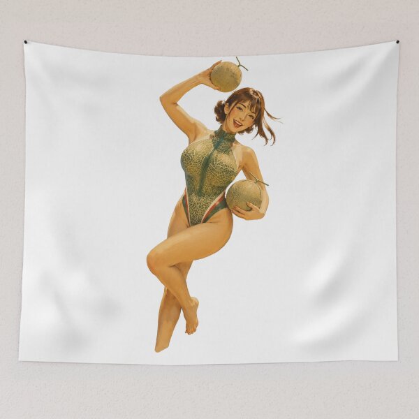 Item preview, Melon Summer Pin Up Girl | Cute Vintage Fruit Swimsuit Original Illustration designed and sold by Cosplayvintage.
