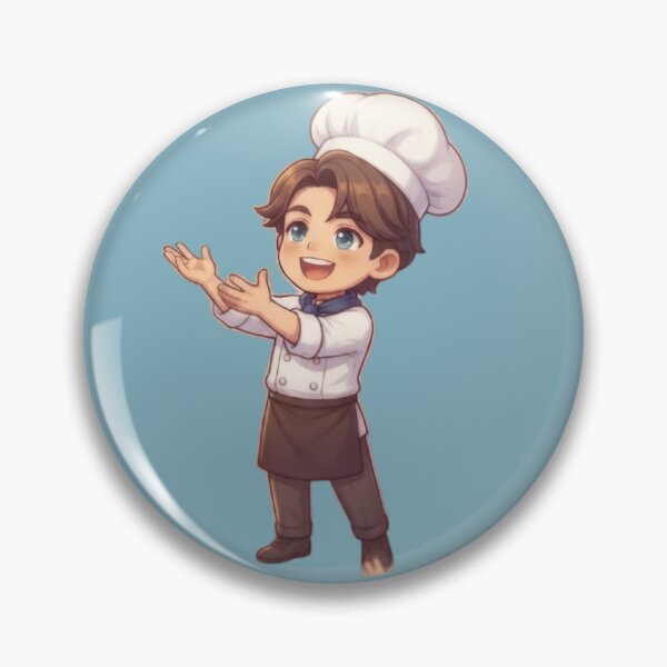Item preview, Design of a happy little chef pointing at the pastry shop designed and sold by Azurart2.