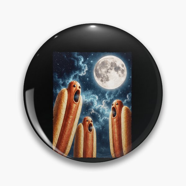 Item preview, Funny Space Hot Dogs Howling At A Full Moon designed and sold by elderberry.