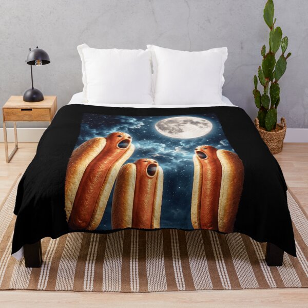 Item preview, Funny Space Hot Dogs Howling At A Full Moon designed and sold by elderberry.