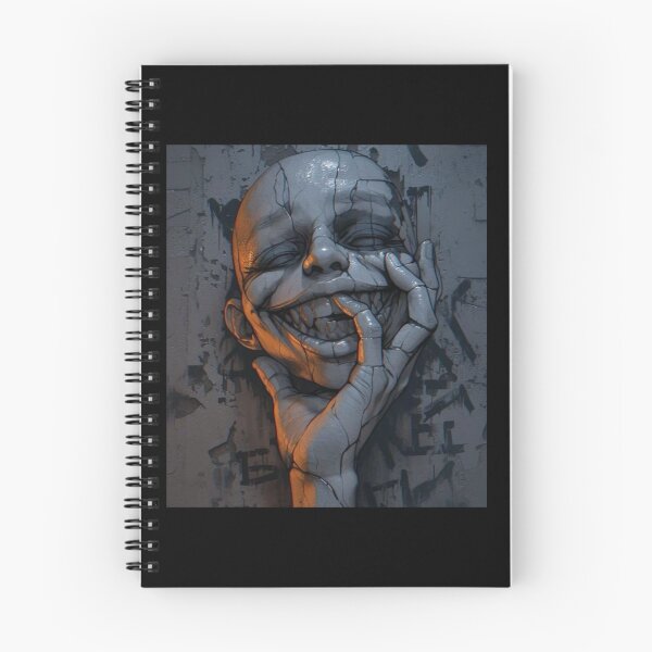 Item preview, Fractured Smile" Dark Surrealism Graphic: Gothic Ceramic Face Illustration designed and sold by UrbanCanvas 111.