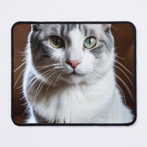 Item preview, Animals - White and Gray Tabby Cat, Elegant Feline Portrait designed and sold by World-Pets.