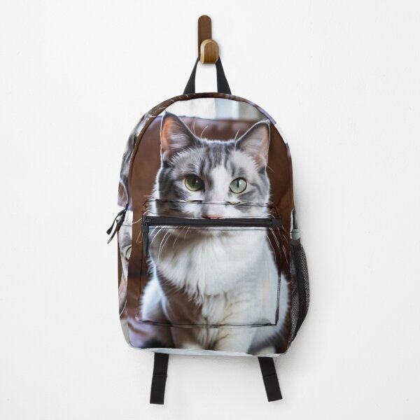 Item preview, Animals - White and Gray Tabby Cat, Elegant Feline Portrait designed and sold by World-Pets.