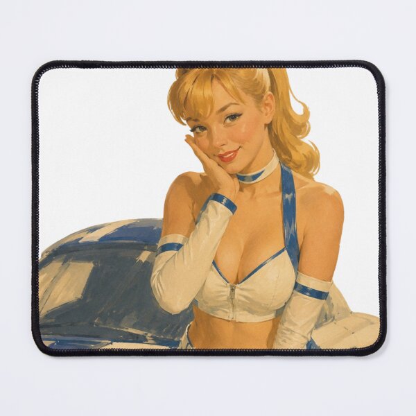 Item preview, Race Queen Pin Up Girl | Retro Motorsport Grid Girl Original Illustration designed and sold by Cosplayvintage.