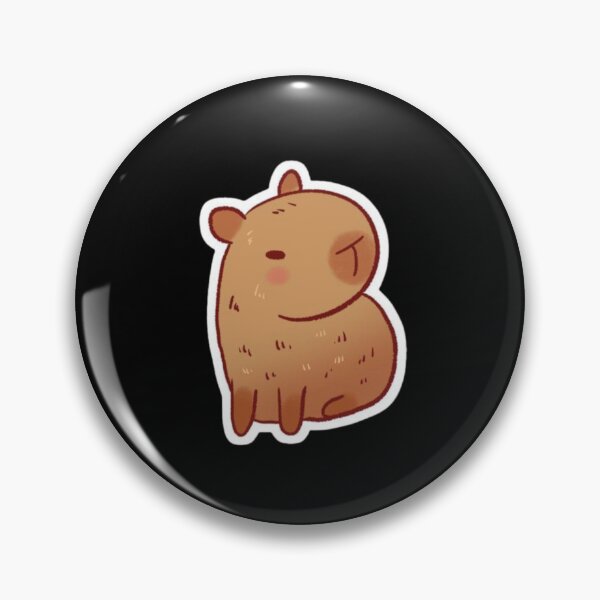 Item preview, Cute Grumpy Capybara Sticker | Kawaii Angry Capybara | Funny Animal Laptop Sticker designed and sold by RJACreative.