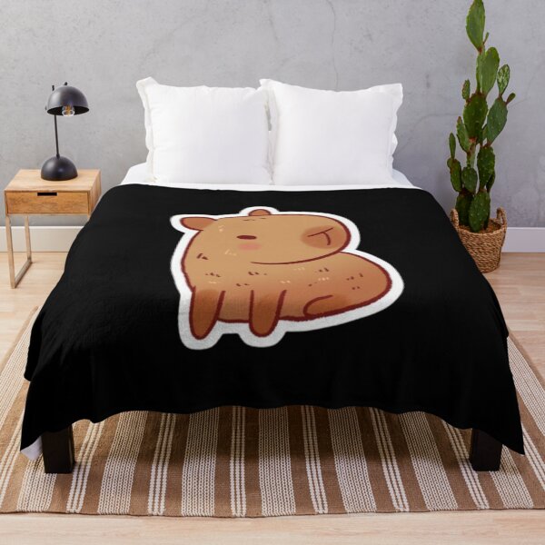 Item preview, Cute Grumpy Capybara Sticker | Kawaii Angry Capybara | Funny Animal Laptop Sticker designed and sold by RJACreative.