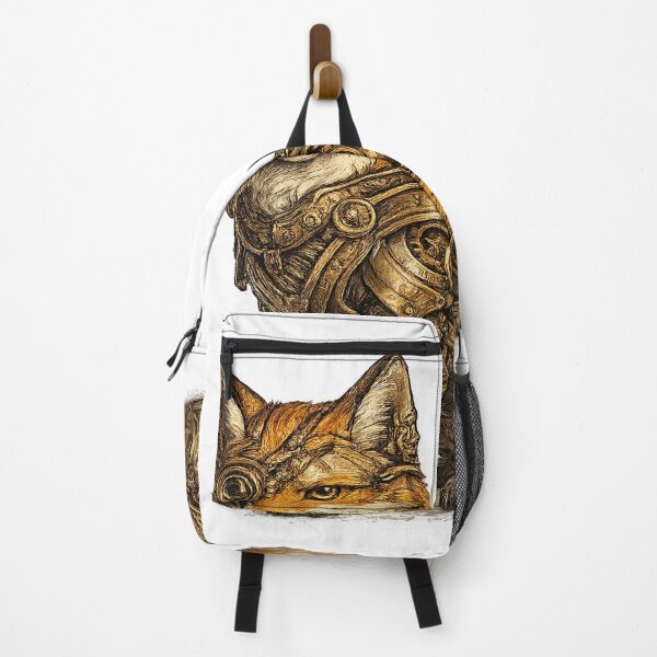 Item preview, Clockwork Fox – Steampunk Mechanical Animal Illustration designed and sold by بيعها | Bee3ha.