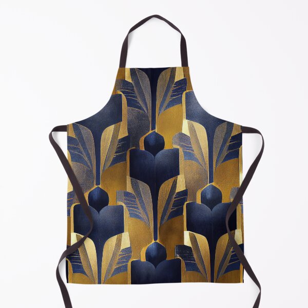 Item preview, Vintage Royal Blue And Golden Art Deco Pattern designed and sold by DEC02.