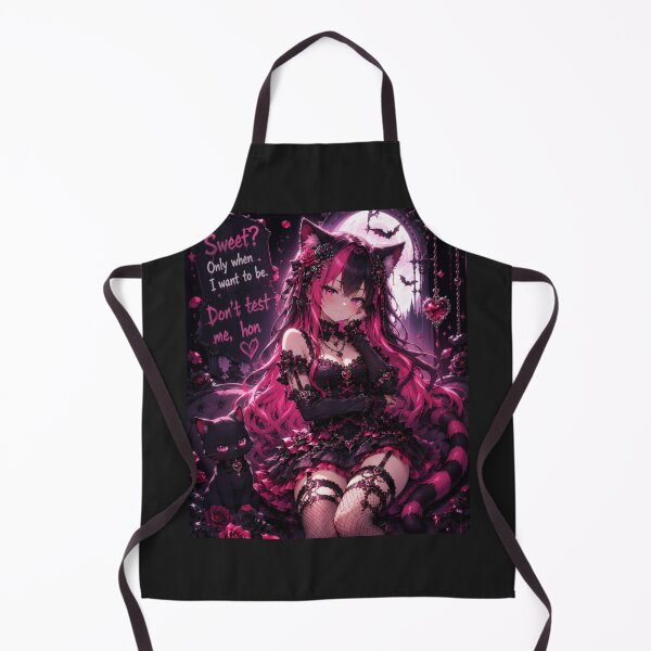 Item preview, Gothic Neko Girl – Pink Hair Dark Moon Aesthetic sassy vibe designed and sold by Revyra Design .