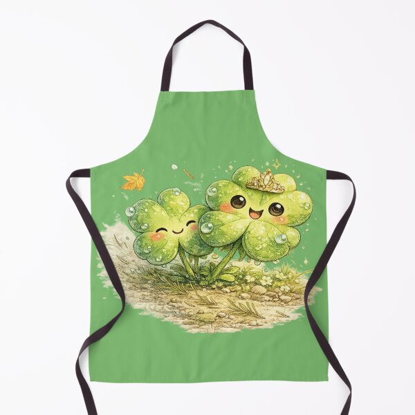 Item preview, Kawaii Clover Illustration – Cute Three-Leaf and Four-Leaf Sibling Art designed and sold by MagicMakerPh.