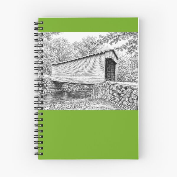 Item preview, Link Farm Covered Bridge - graphene pencil designed and sold by gotucoveredart.